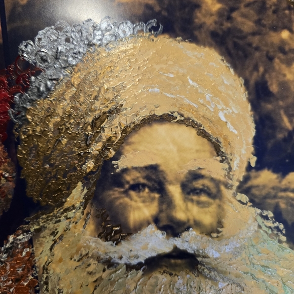 HANDCRAFTED Santa Clause Painting HANDMADE Holiday Art HANDPAINTED Wall Decor - Picture 12 of 17